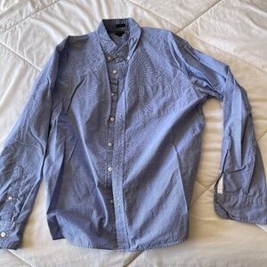 J. Crew Secret Wash cotton poplin shirt Blue (micro pin stripe)